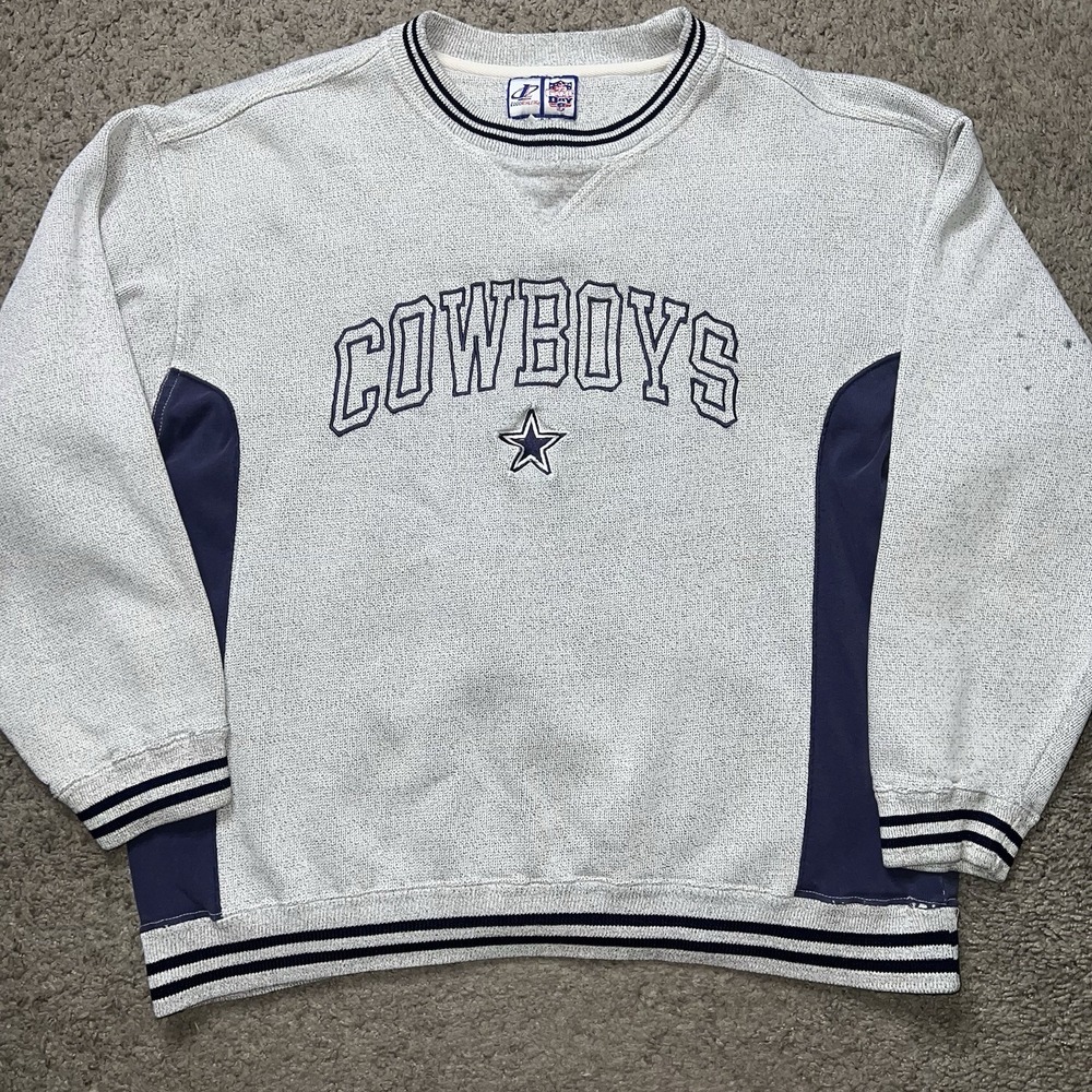 Vintage 90s Dallas Cowboys Logo 7 Crewneck Sweatshirt Size Large NFL